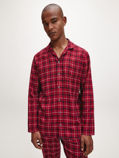 Calvin Klein Ruhák HU011720 | Calvin Klein Pyjama Férfi Felsők Piros / Fekete